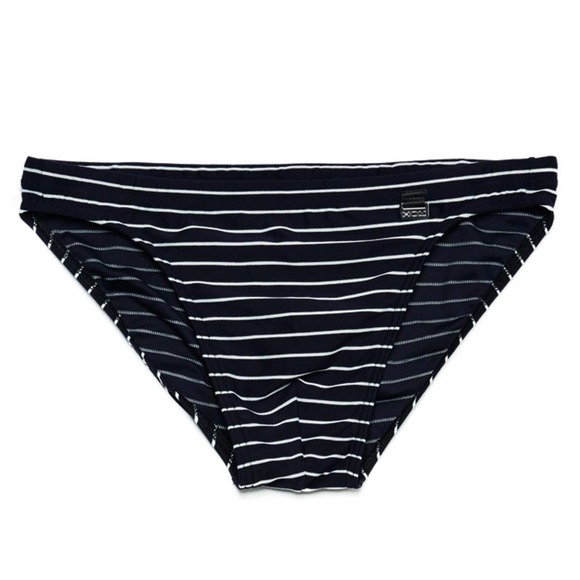HOM NEW Venezuela Micro Swim Briefs Swimming Trunks Striped Black Size 2XL - Picture 3 of 7